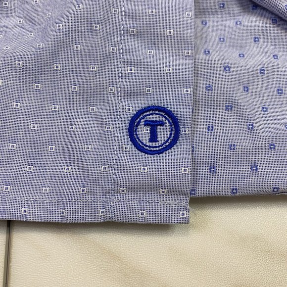 Twillory Blue Long Sleeve Button Down Cotton Tailored Fit 15.5 34/35 - Picture 6 of 8